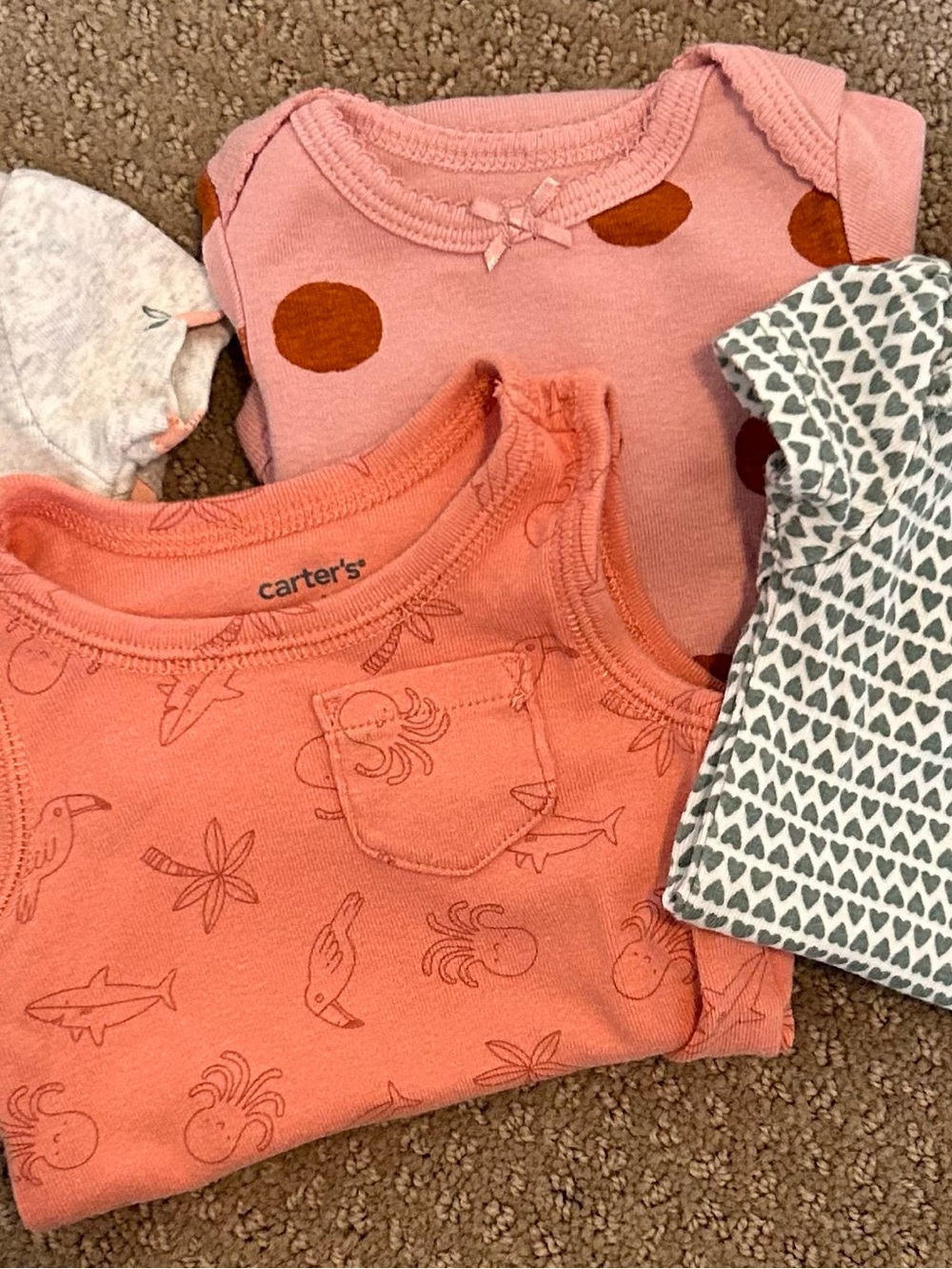 Carter's Newborn Printed Baby Onesie Bundle